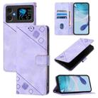 For Cubot A20 Skin-feel Embossed Leather Phone Case(Light Purple) - 1