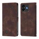 For Cubot Note 40 Skin-feel Embossed Leather Phone Case(Brown) - 2