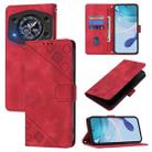 For Cubot A30 Skin-feel Embossed Leather Phone Case(Red) - 1