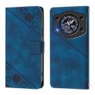 For Cubot A30 Skin-feel Embossed Leather Phone Case(Blue) - 2