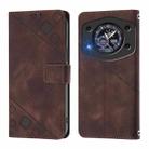 For Cubot A30 Skin-feel Embossed Leather Phone Case(Brown) - 2