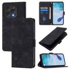 For Doogee N55 Plus Skin-feel Embossed Leather Phone Case(Black) - 1