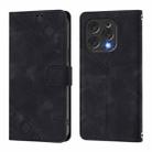 For Doogee N55 Plus Skin-feel Embossed Leather Phone Case(Black) - 3