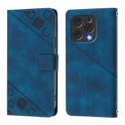 For Doogee N55 Plus Skin-feel Embossed Leather Phone Case(Blue) - 3