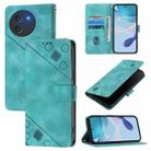 For Doogee Note 59 5G / Note 59 Pro Skin-feel Embossed Leather Phone Case(Green) - 1