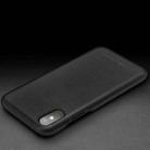 For iPhone X / XS QIALINO Shockproof Cowhide Leather Protective Case(Black) - 2