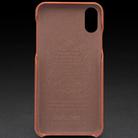 For iPhone X / XS QIALINO Shockproof Cowhide Leather Protective Case(Dark Brown) - 3