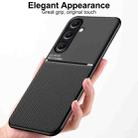 For Samsung Galaxy A36 Classic Tilt Strip Grain Magnetic PC Hybrid TPU Phone Case(Black) - 2