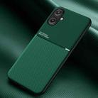 For Samsung Galaxy A06 4G Classic Tilt Strip Grain Magnetic PC Hybrid TPU Phone Case(Green) - 1