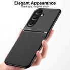 For Samsung Galaxy S25 5G Classic Tilt Strip Grain Magnetic PC Hybrid TPU Phone Case(Red) - 2