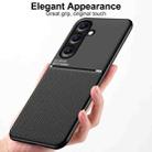 For Samsung Galaxy S25+ 5G Classic Tilt Strip Grain Magnetic PC Hybrid TPU Phone Case(Blue) - 2