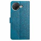 For Xiaomi Poco F7 Pro / F7 Ultra  Flower Embossed Leather Phone Case(Blue) - 3
