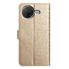 For Xiaomi Poco F7 Pro / F7 Ultra  Flower Embossed Leather Phone Case(Gold) - 3