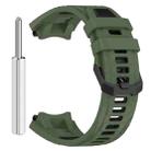 For Amazfit T-Rex 3 Two Color Black Buckle Silicone Watch Band(Olive Green Black) - 3