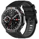 For Amazfit T-Rex 3 Two Color Black Buckle Silicone Watch Band(Black Grey) - 1