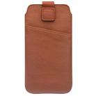 For iPhone XS Max QIALINO Nappa Texture Top-grain Leather Liner Bag with Card Slots(Brown) - 1