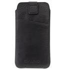 For iPhone XR QIALINO Nappa Texture Top-grain Leather Liner Bag with Card Slots(Black) - 1