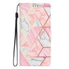For Xiaomi 15 Colored Drawing Leather Phone Case(Pink Marble) - 3