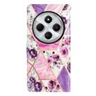 For Redmi A4 5G Colored Drawing Leather Phone Case(Purple Marble) - 3