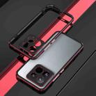 For Xiaomi 15 Pro Aurora Series Lens Protector + Metal Frame Phone Case(Black Red) - 2