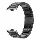 For Xiaomi Smart Band 9 Pro / 8 Pro Three Beads Stainless Steel Metal Watch Band(Black) - 2