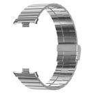 For Xiaomi Smart Band 9 Pro / 8 Pro One Bead Stainless Steel Metal Watch Band(Silver) - 2