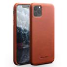 For iPhone 11 Pro Max QIALINO Shockproof Cowhide Leather Protective Case(Light Brown) - 1