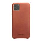 For iPhone 11 Pro Max QIALINO Shockproof Cowhide Leather Protective Case(Light Brown) - 2
