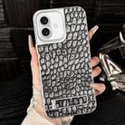 For iPhone 16 Pebble Pattern PU MagSafe Phone Case with Holder(Grey) - 1