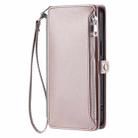 For Xiaomi 15 Leather Stitching Multi-card Slot Zipper Phone Case(Rose Gold) - 2