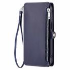 For Xiaomi 15 Leather Stitching Multi-card Slot Zipper Phone Case(Blue) - 2