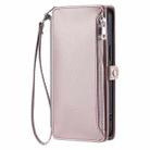 For Xiaomi 15 Pro Leather Stitching Multi-card Slot Zipper Phone Case(Rose Gold) - 2
