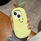 For iPhone 15 Plus Cartoon 3D Silicone Phone Case(Pear) - 1