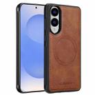 For Samsung Galaxy S25 Edge 5G LC.IMEEKE Magsafe Phone Case(Brown) - 1