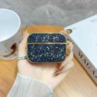 For AirPods Pro 2 Glitter Wireless Earbuds Box Protective Case(Black) - 1