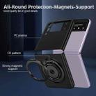 For Samsung Galaxy Z Flip3 360 Rotation Ring Holder MagSafe Shockproof PC Phone Case(Black) - 2