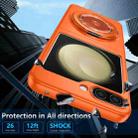 For Samsung Galaxy Z Flip5 360 Rotation Ring Holder MagSafe Shockproof PC Phone Case(Orange) - 3