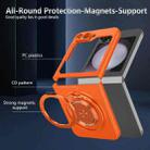 For Samsung Galaxy Z Flip6 360 Rotation Ring Holder MagSafe Shockproof PC Phone Case(Orange) - 2