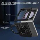 For Samsung Galaxy Z Flip6 360 Rotation Ring Holder MagSafe Shockproof PC Phone Case(Black) - 2