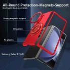 For Samsung Galaxy Z Fold5 360 Rotation Ring Holder MagSafe Shockproof PC Phone Case(Red) - 2