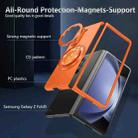 For Samsung Galaxy Z Fold6 360 Rotation Ring Holder MagSafe Shockproof PC Phone Case(Orange) - 2