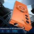 For Samsung Galaxy Z Fold6 360 Rotation Ring Holder MagSafe Shockproof PC Phone Case(Orange) - 3