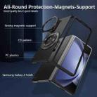 For Samsung Galaxy Z Fold6 360 Rotation Ring Holder MagSafe Shockproof PC Phone Case(Black) - 2