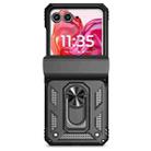 For Motorola razr 50 Sliding Camshield Holder Phone Case(Black) - 2