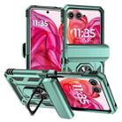 For Motorola razr 50 Sliding Camshield Holder Phone Case(Green) - 1