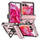 For Motorola razr 50 Sliding Camshield Holder Phone Case(Rose Gold) - 1