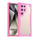 For Samsung Galaxy S24 Ultra 5G Armor Glaze PC Hybrid TPU Phone Case(Pink) - 1