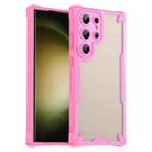 For Samsung Galaxy S23 Ultra 5G Armor Glaze PC Hybrid TPU Phone Case(Pink) - 1