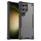 For Samsung Galaxy S23 Ultra 5G Armor Glaze PC Hybrid TPU Phone Case(Black) - 1