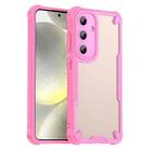 For Samsung Galaxy S25 5G Armor Glaze PC Hybrid TPU Phone Case(Pink) - 1